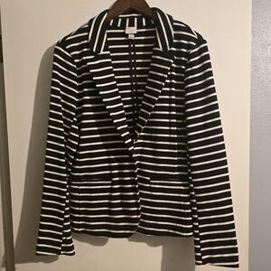 Black Striped Blazer. A New Day. Size Large. Never Worn.